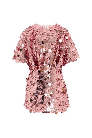 Abito a maniche corte con paillettes rosa DOUUOD KIDS | DY1A21U026150R